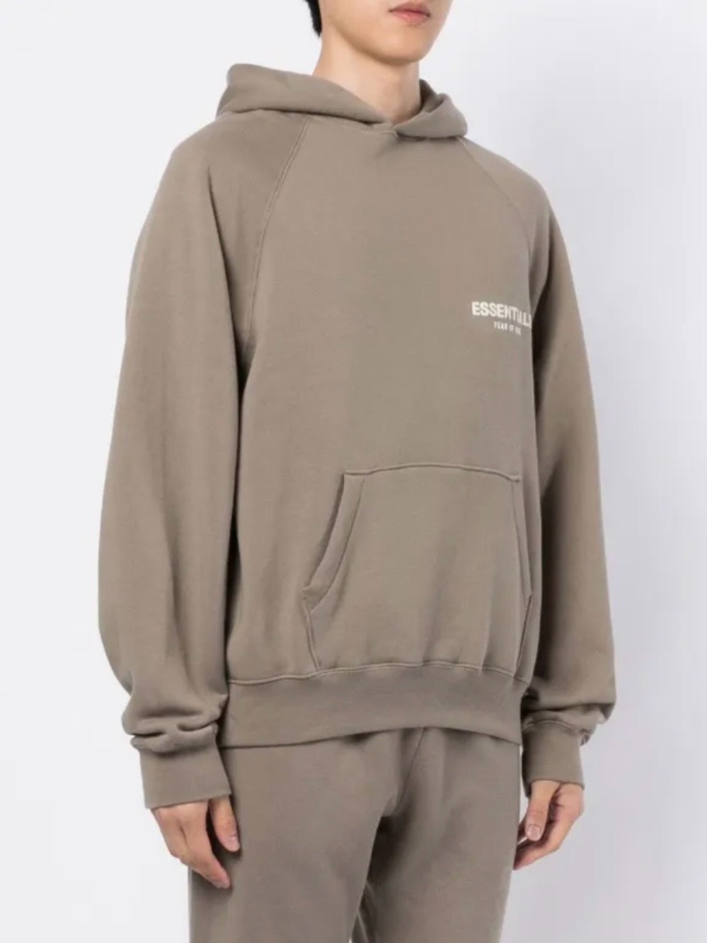 ESSENTIALS Men’s Taupe Pullover Hoodie. Size L